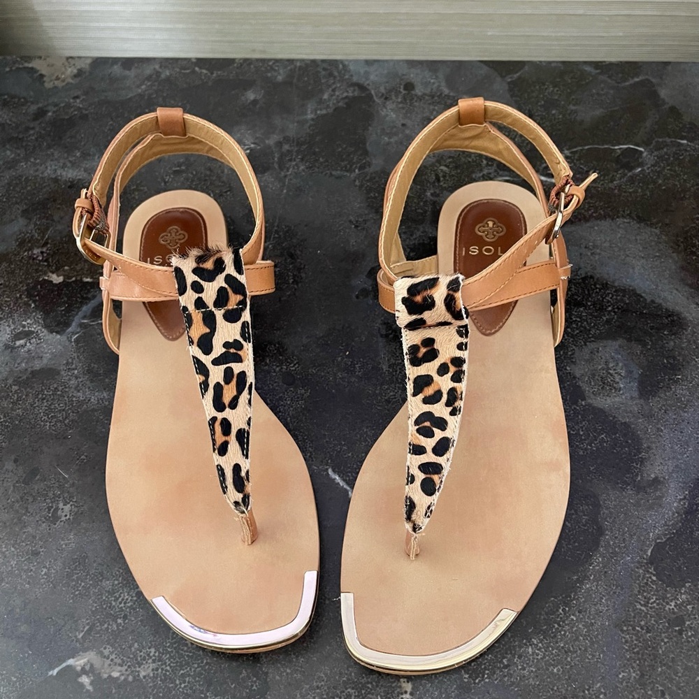Isola Animal hair/Tan Sandals - 8.5